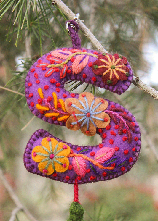 Peruvian Hand Embroidered Letter Shape Keychain