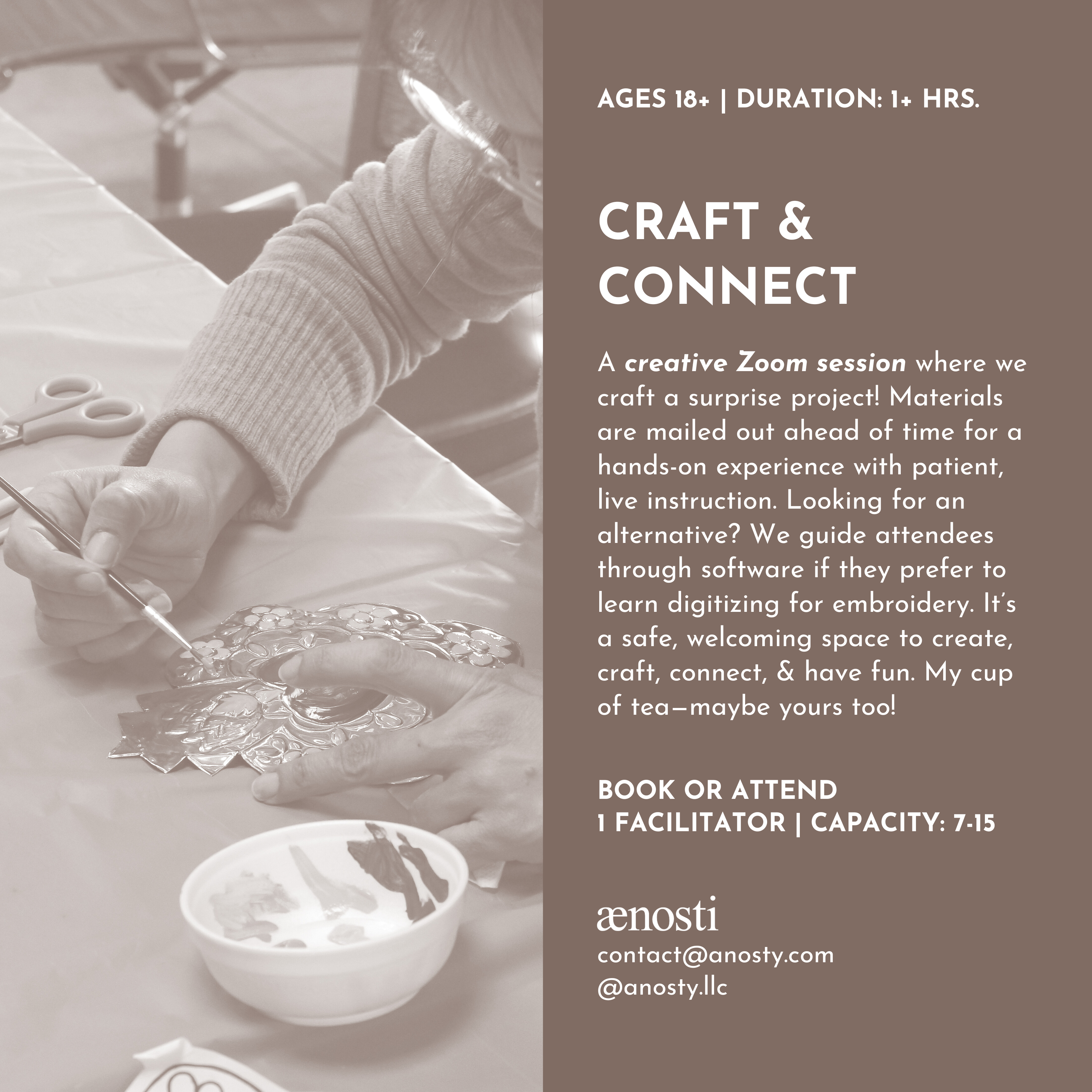 Craft Connect Craft & Connect - A Creative Zoom Session – Anosty